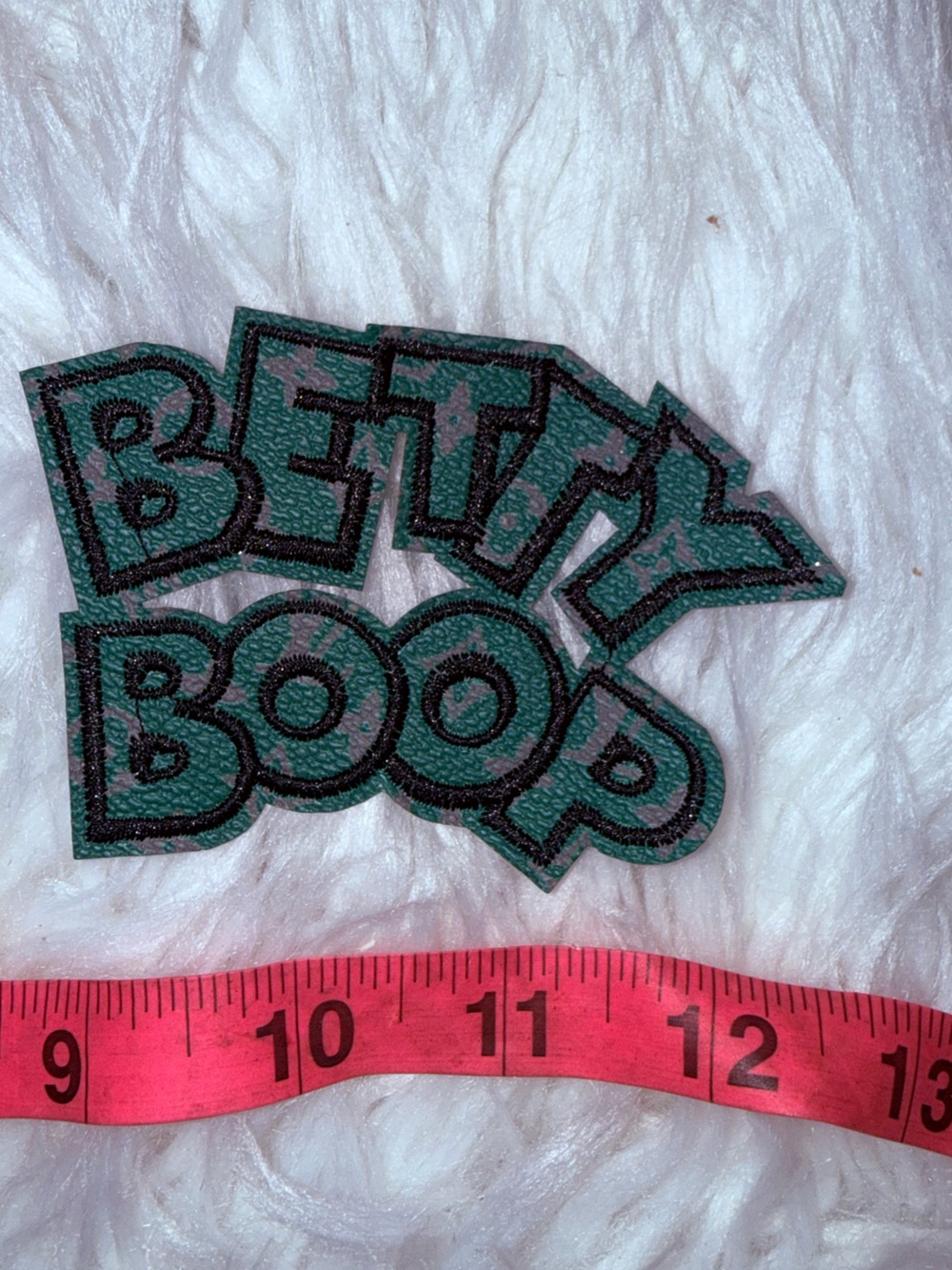 Betty Boop Green Iron on Patch